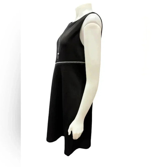 DKNY NWT Dress Fit & Flare Sleeveless Zipper Black Midi Size 8 - Picture 5 of 12